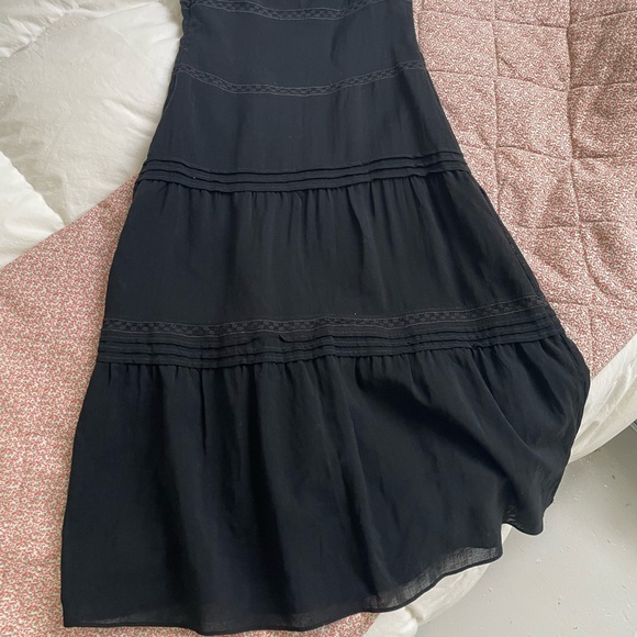 Black Tiered Mid Elie Tahari Dress - Picture 5 of 5